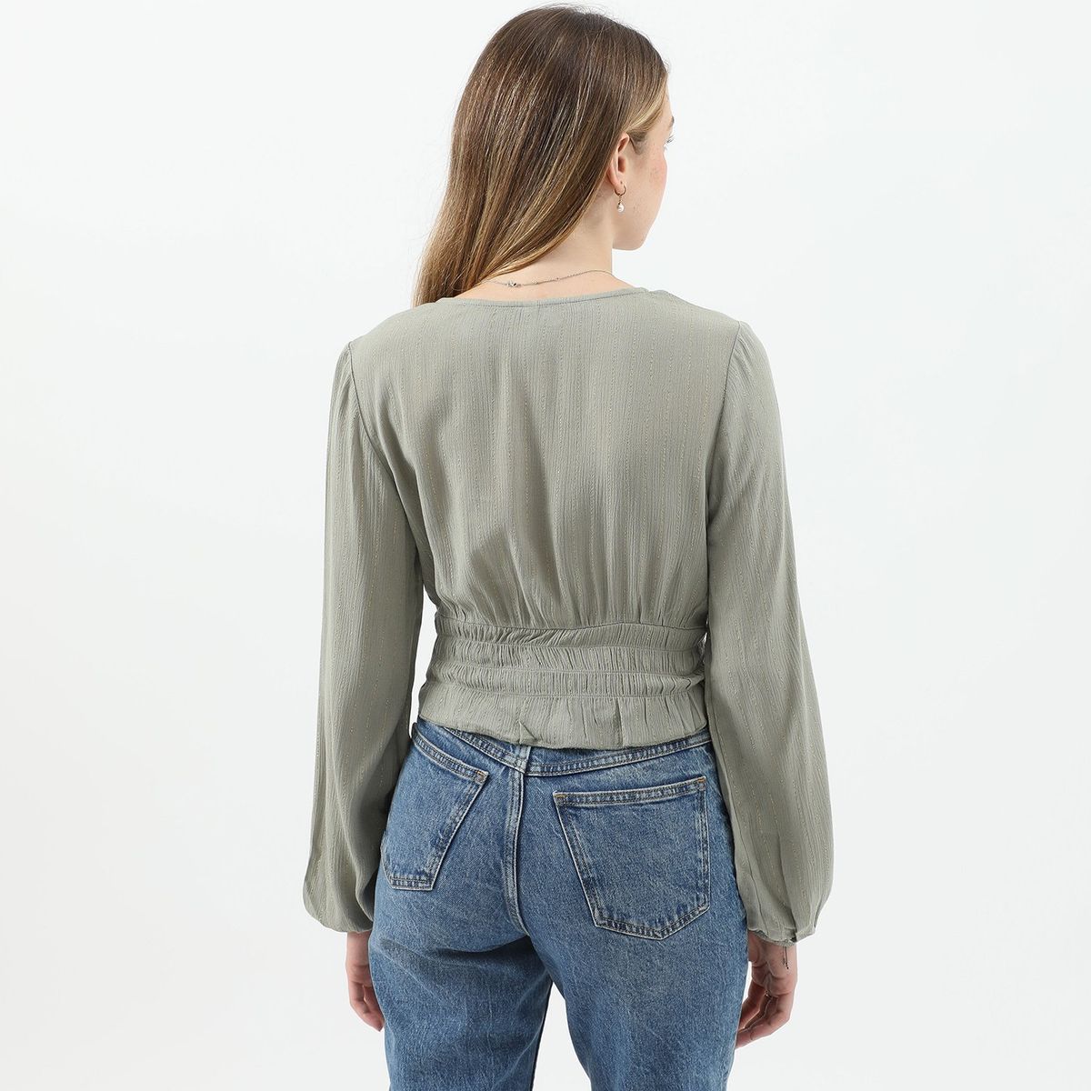 SYBILLA - Blusa Manga Larga Casual Mujer Sybilla