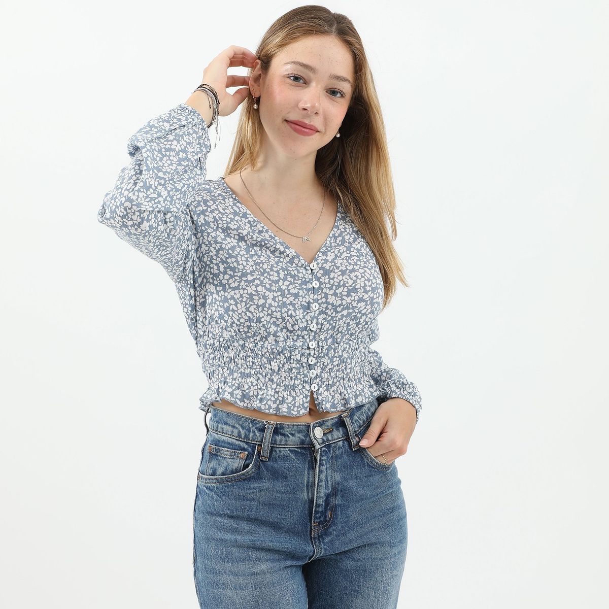 SYBILLA - Blusa Manga Larga Casual Mujer Sybilla