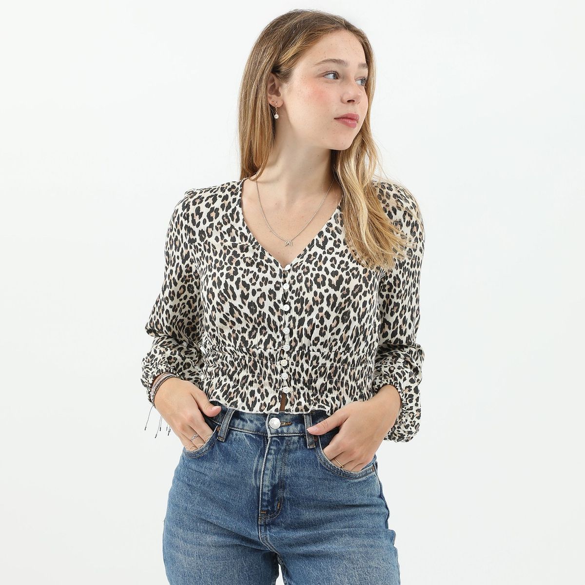 SYBILLA - Blusa Manga Larga Casual Mujer Sybilla