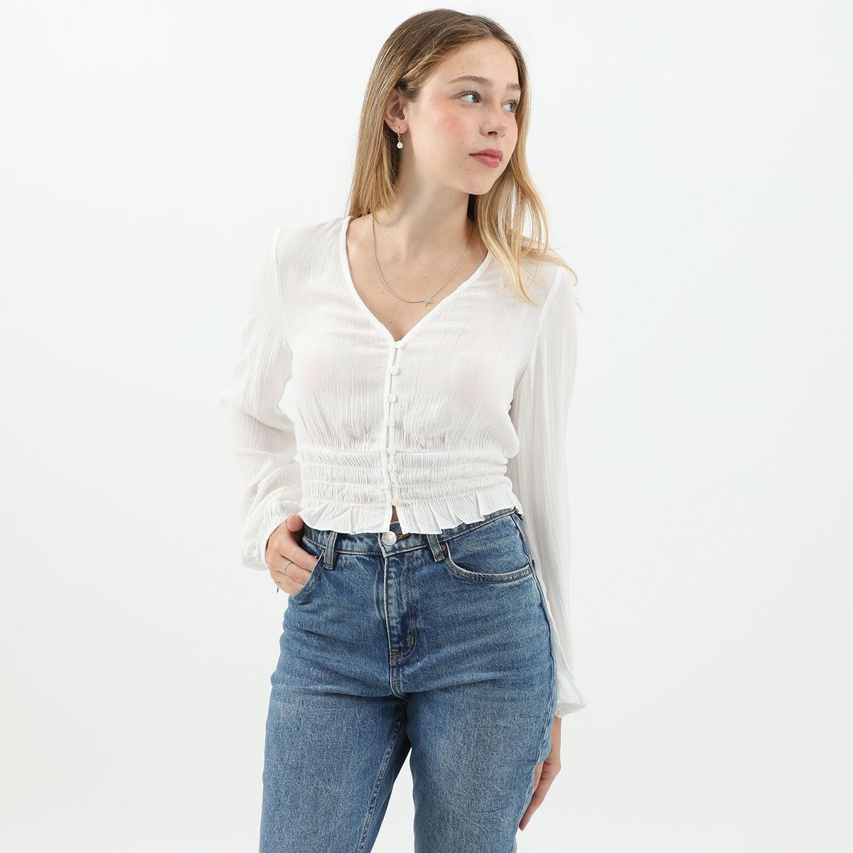 SYBILLA - Blusa Manga Larga Casual Mujer Sybilla