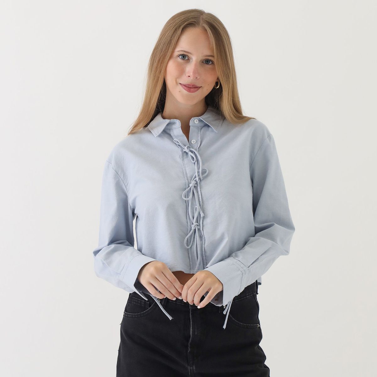 SYBILLA - Blusa Manga Larga 100% Algodón Mujer Sybilla