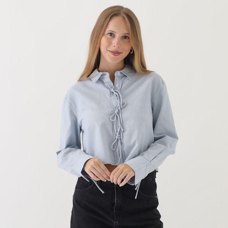 SYBILLA - Blusa Manga Larga 100% Algodón Mujer Sybilla