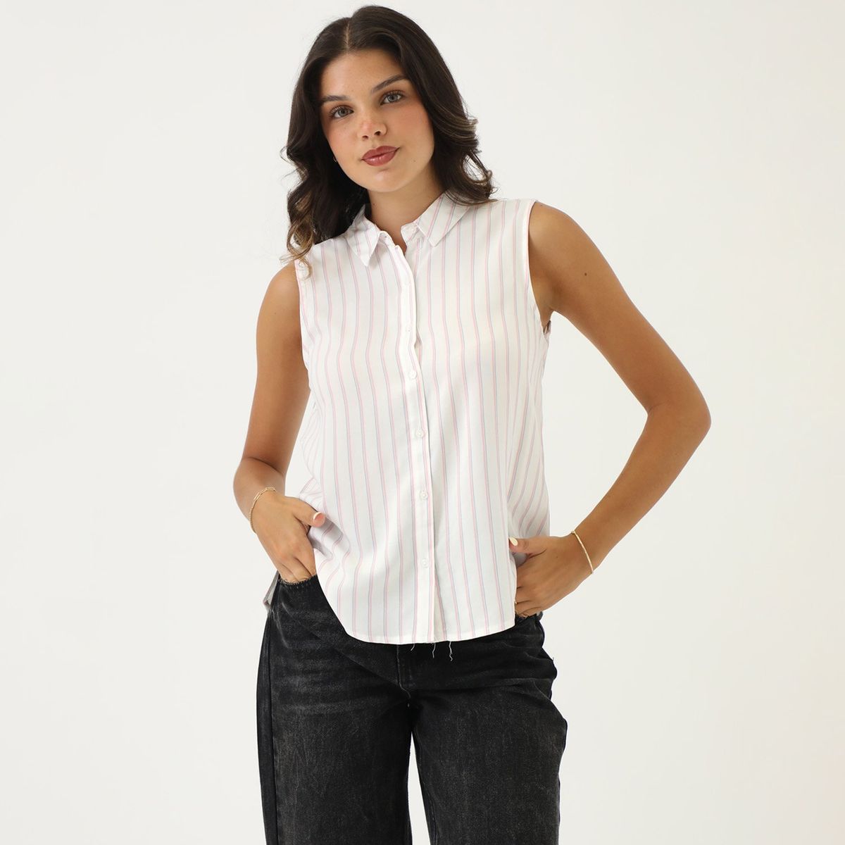 SYBILLA - Blusa Sin Mangas Mujer Sybilla