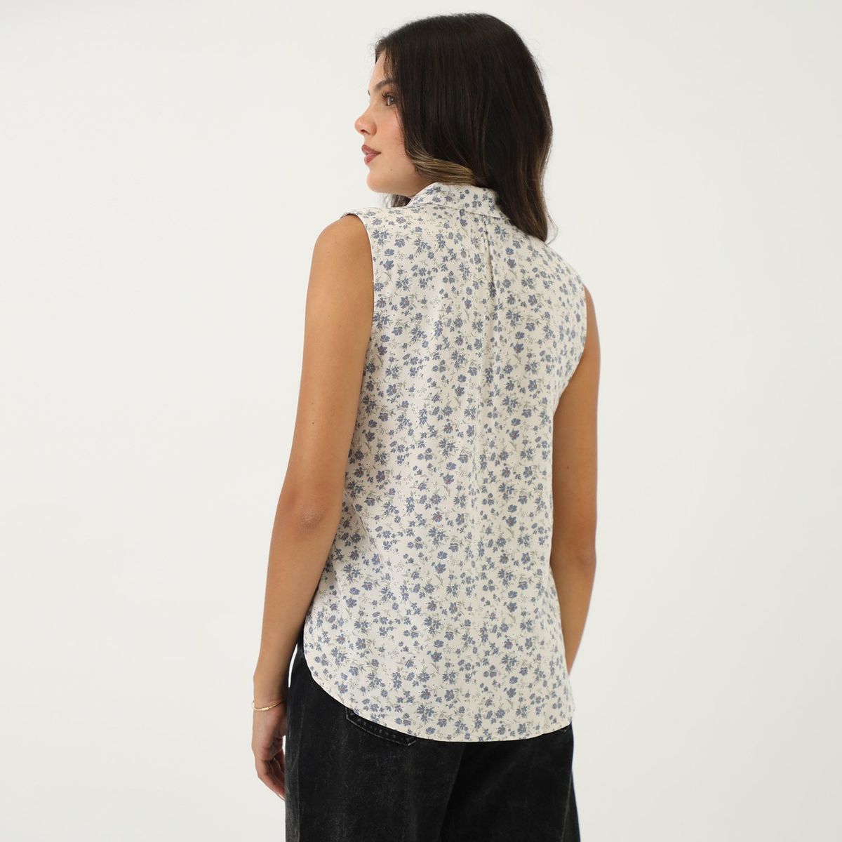 SYBILLA - Blusa Sin Mangas Mujer Sybilla