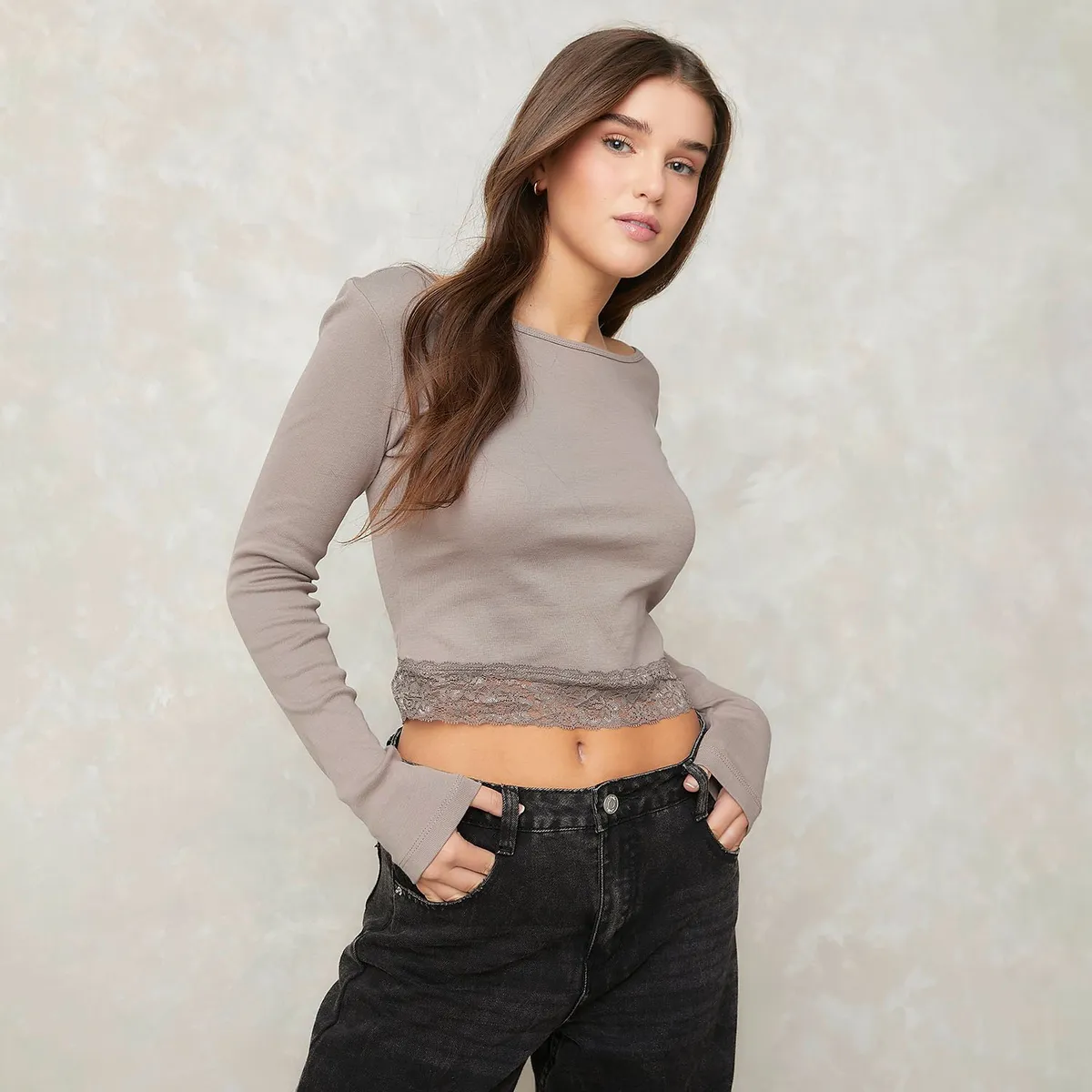 SYBILLA - Polo Manga Larga 100% Algodón Mujer Sybilla