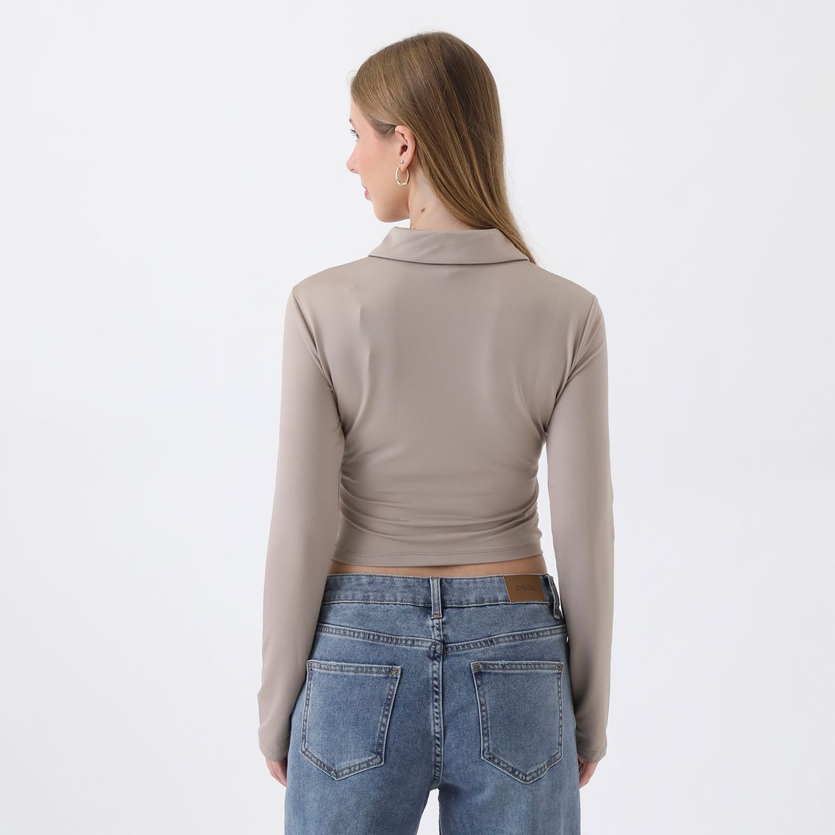 SYBILLA - Blusa Manga Larga Casual Mujer Sybilla