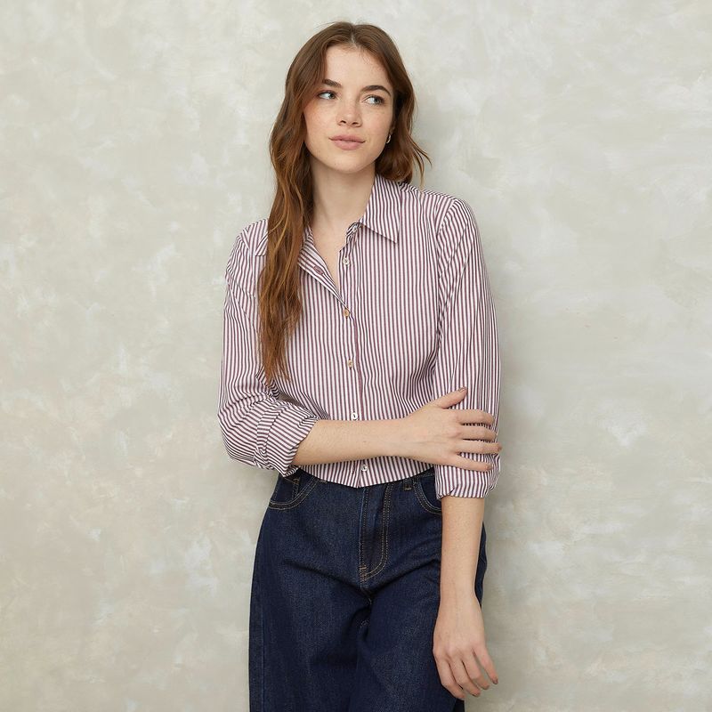 SYBILLA - Camisa Sybilla Manga Larga Algodón Casual Mujer