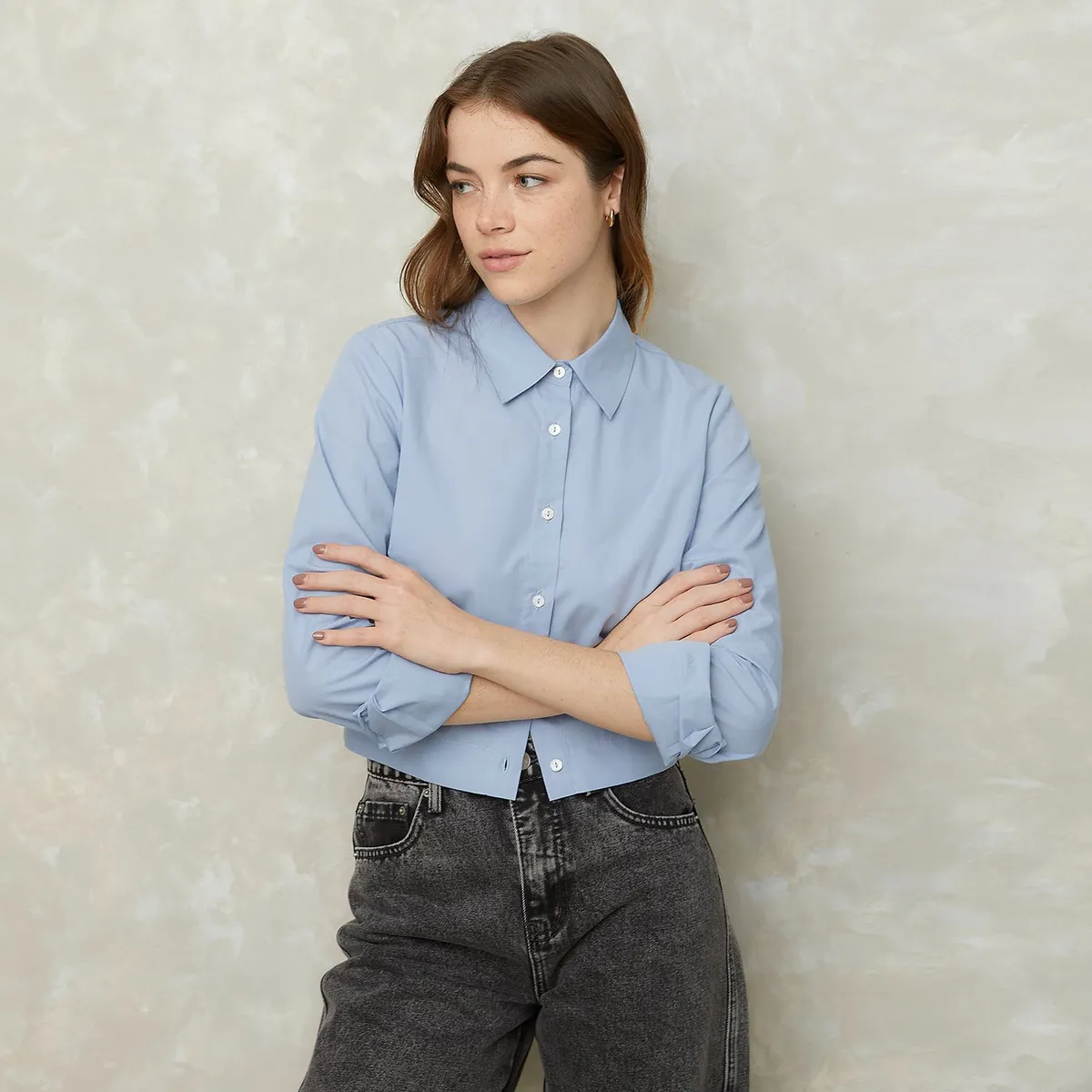 SYBILLA - Camisa Sybilla Manga Larga Algodón Casual Mujer