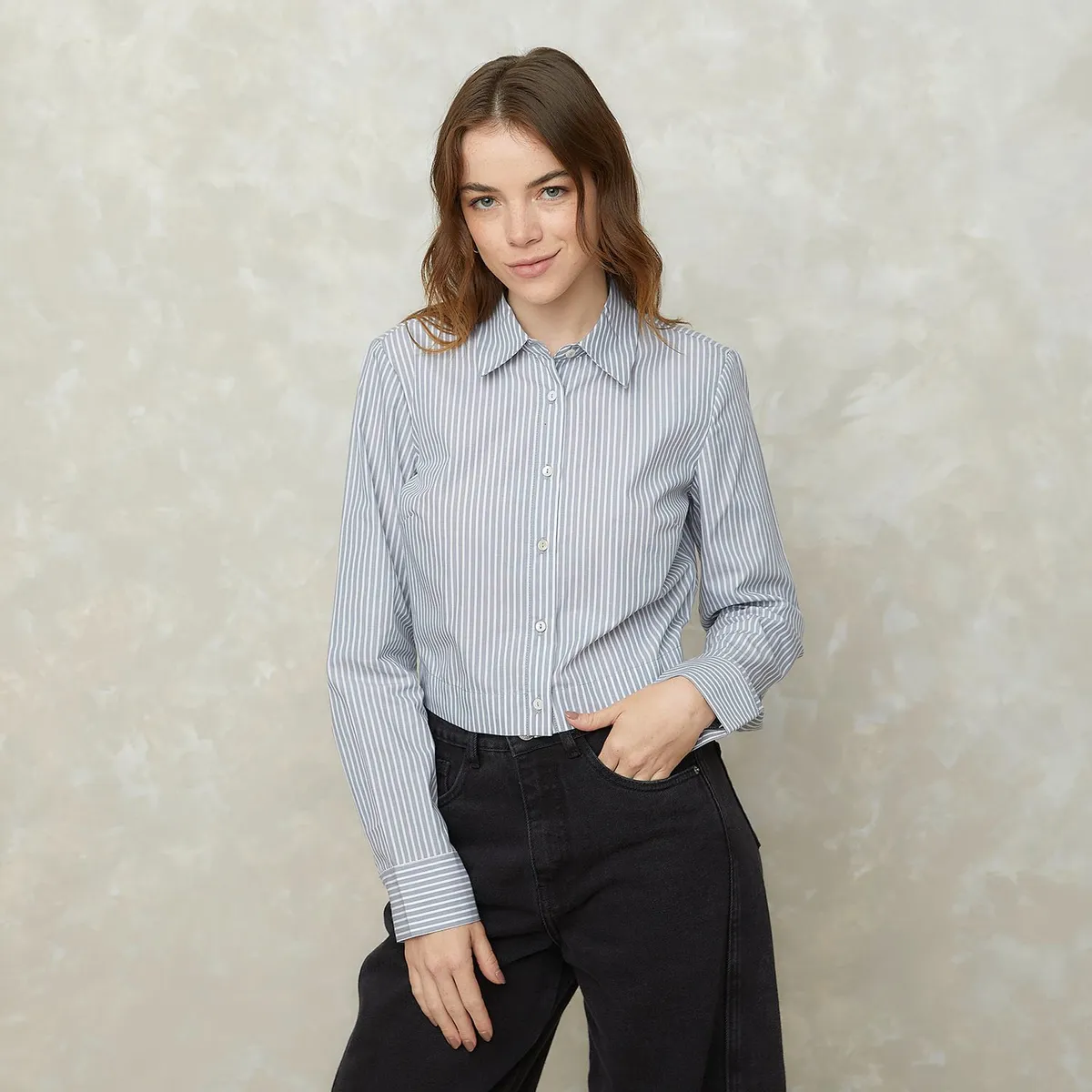 SYBILLA - Camisa Sybilla Manga Larga Algodón Casual Mujer