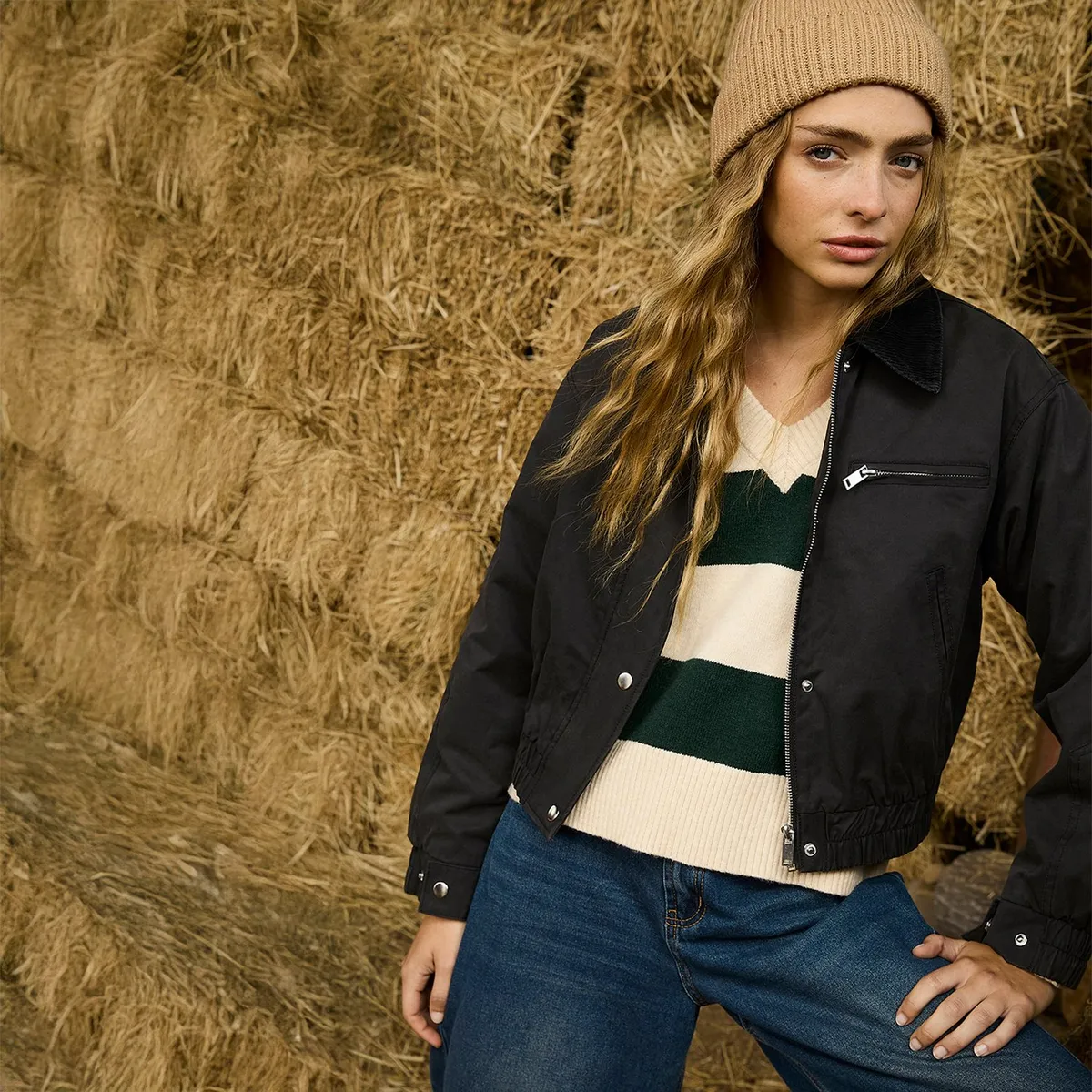 SYBILLA - Casaca Sybilla Mujer Algodón y Poliéster Manga Larga