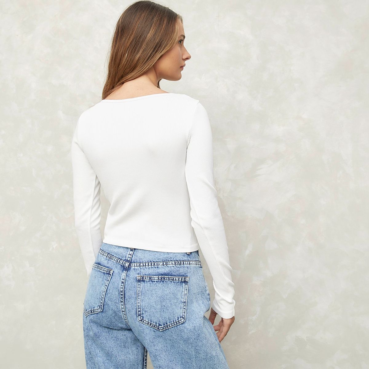 SYBILLA - Polo Manga Larga Casual Mujer Sybilla