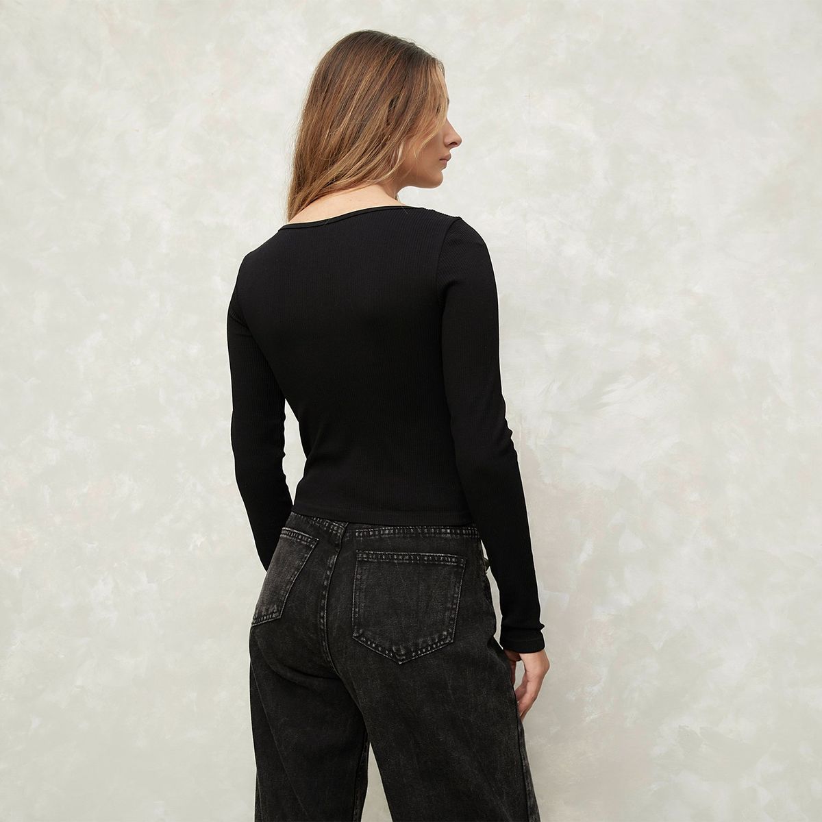 SYBILLA - Polo Manga Larga Casual Mujer Sybilla