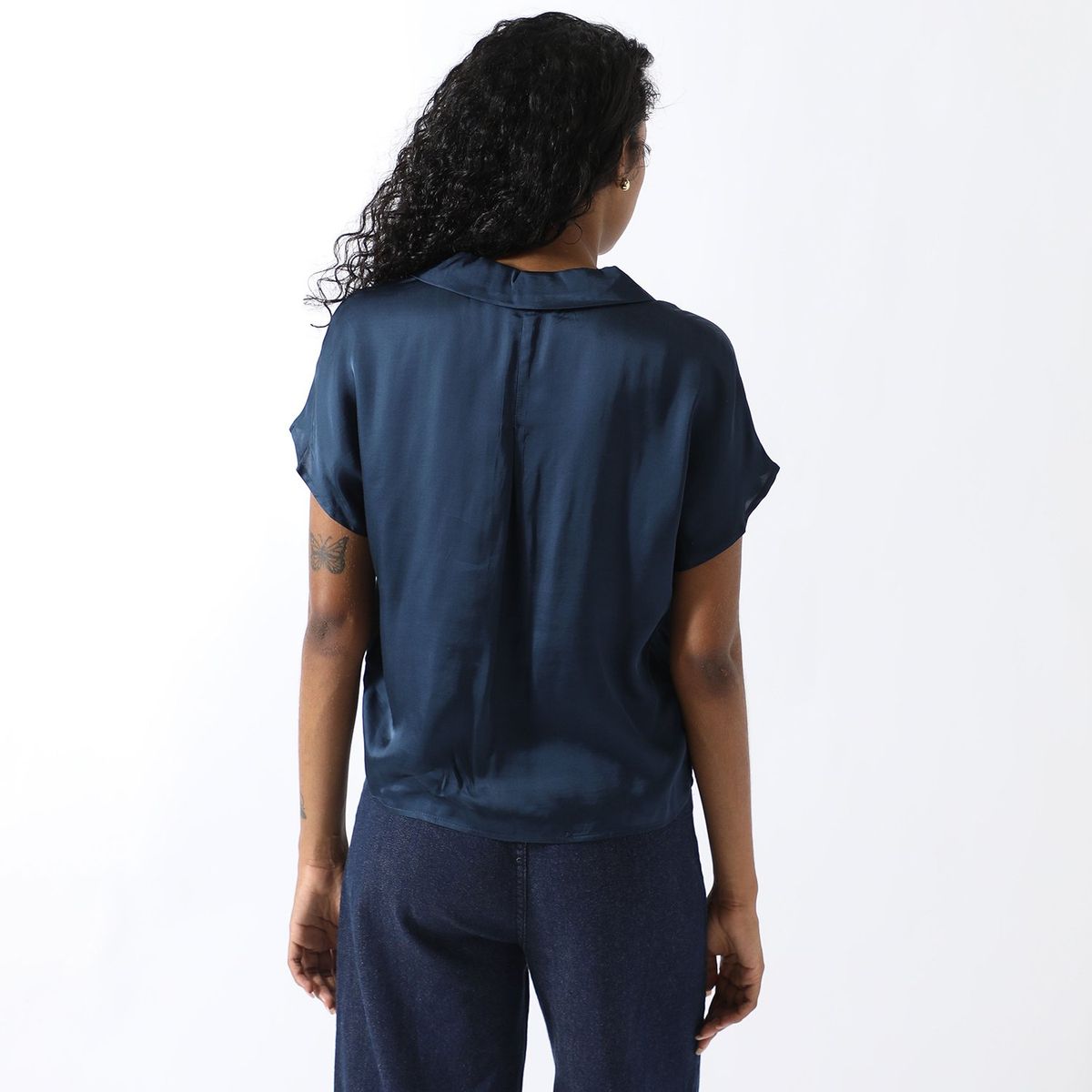 BASEMENT - Blusa Manga Corta Casual Mujer Basement