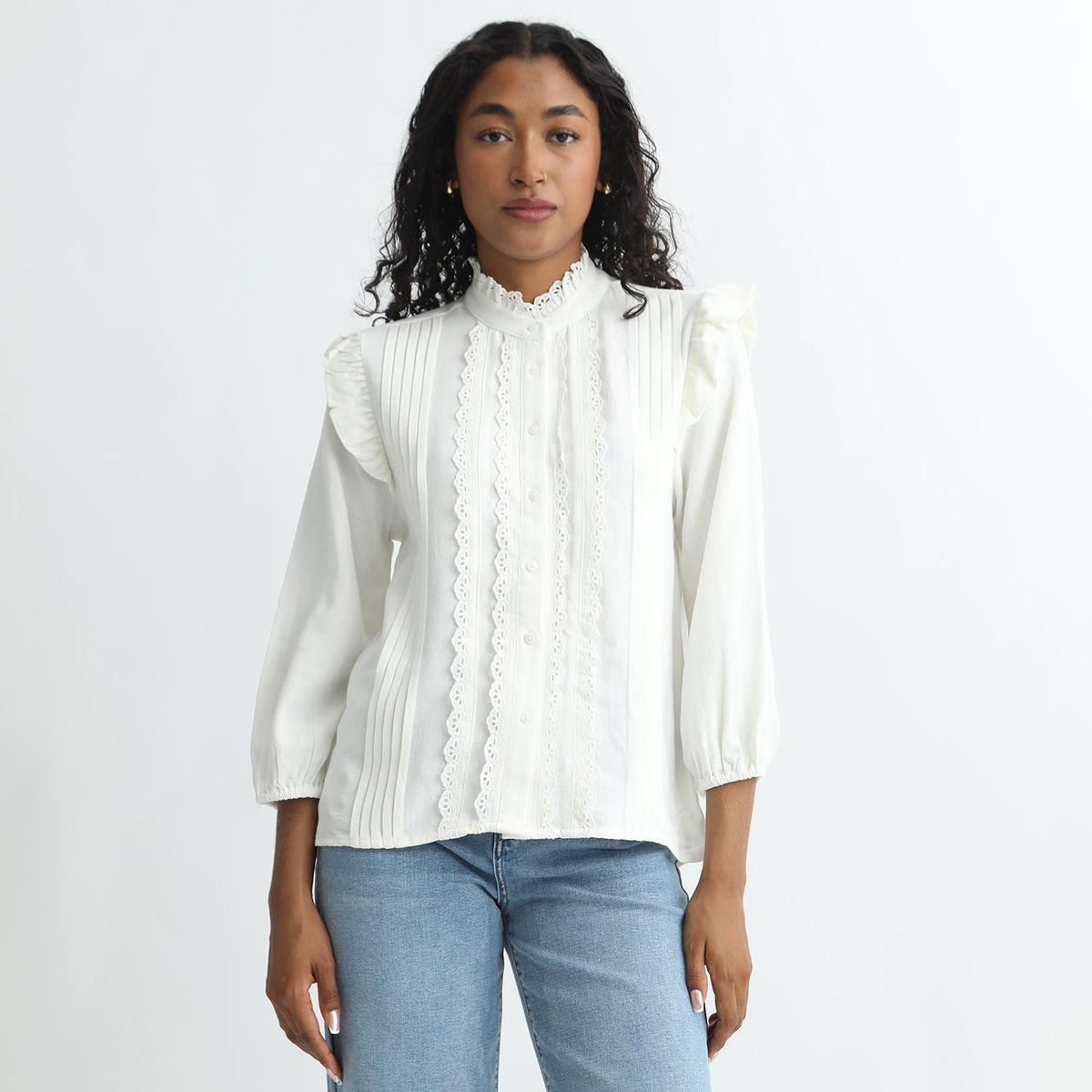 BASEMENT - Blusa Manga Larga Casual Mujer Basement