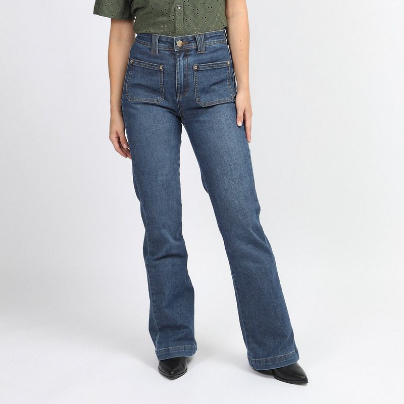 ELLE - Jean Flare Algodón Mujer University Club