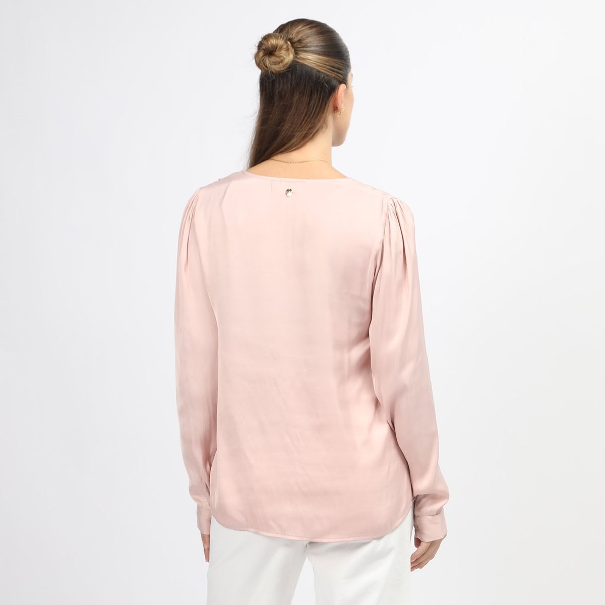 ELLE - Blusa Manga Larga Casual Mujer Elle
