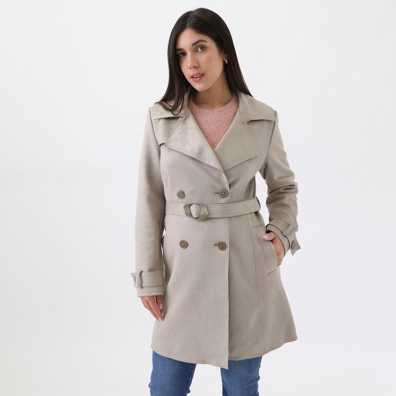 ELLE - Abrigo Casual Mujer Elle