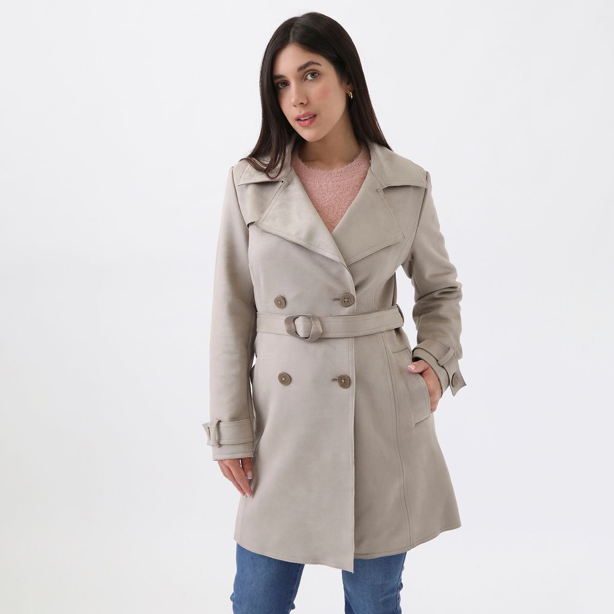 ELLE - Abrigo Casual Mujer Elle