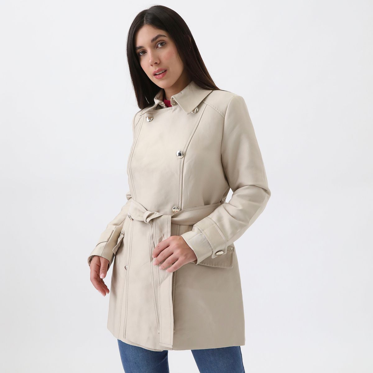 ELLE - Abrigo Casual Mujer Elle