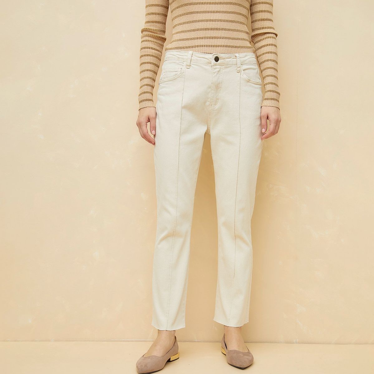 ELLE - Jean Straight Algodón Mujer Elle