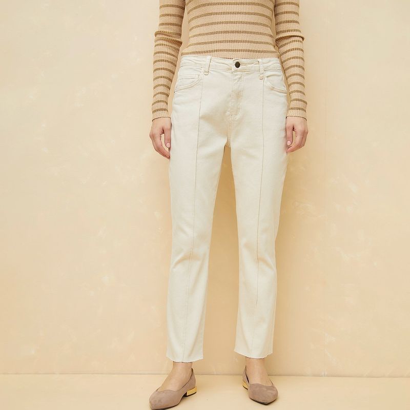 ELLE - Jean Straight Algodón Mujer Elle