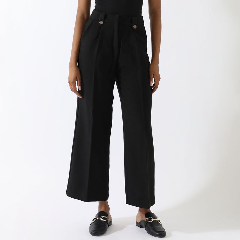 ELLE - Pantalón Wide Casual Mujer Elle