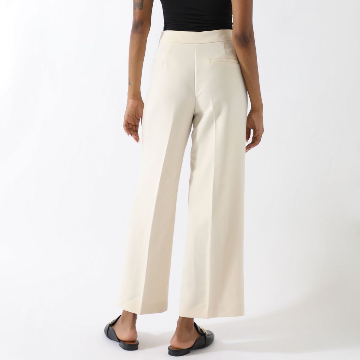 ELLE - Pantalón Wide Casual Mujer Elle