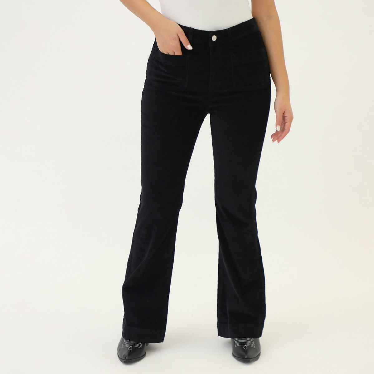 ELLE - Pantalón Flare Casual Mujer Elle