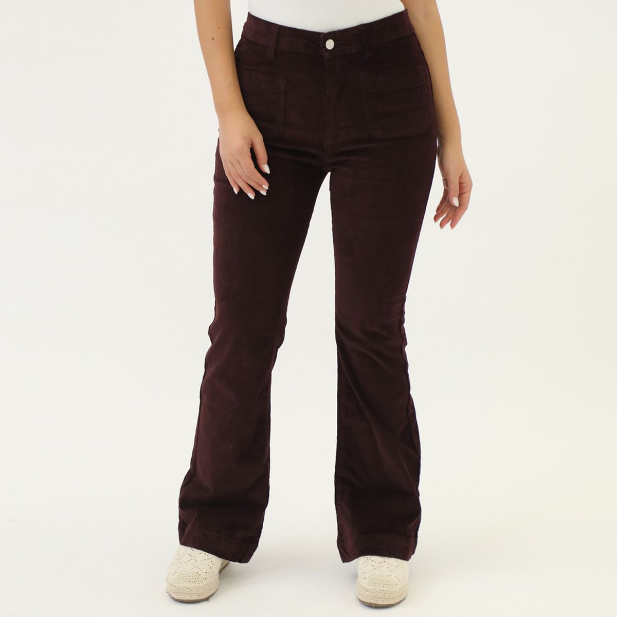 ELLE - Pantalón Flare Casual Mujer Elle