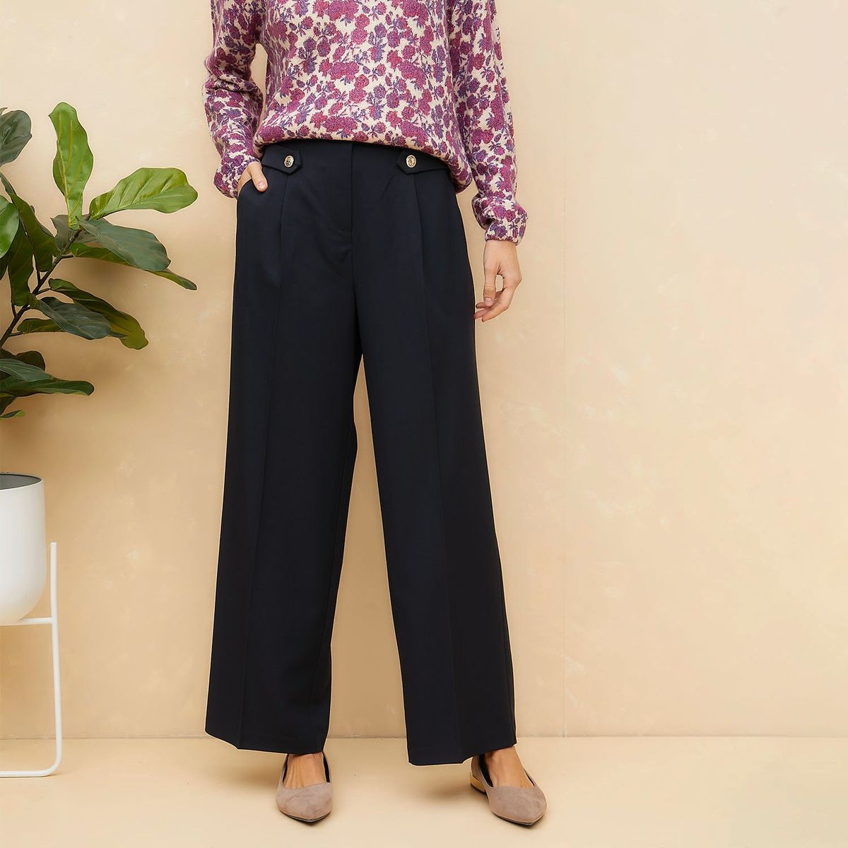 ELLE - Pantalón Casual Mujer Elle