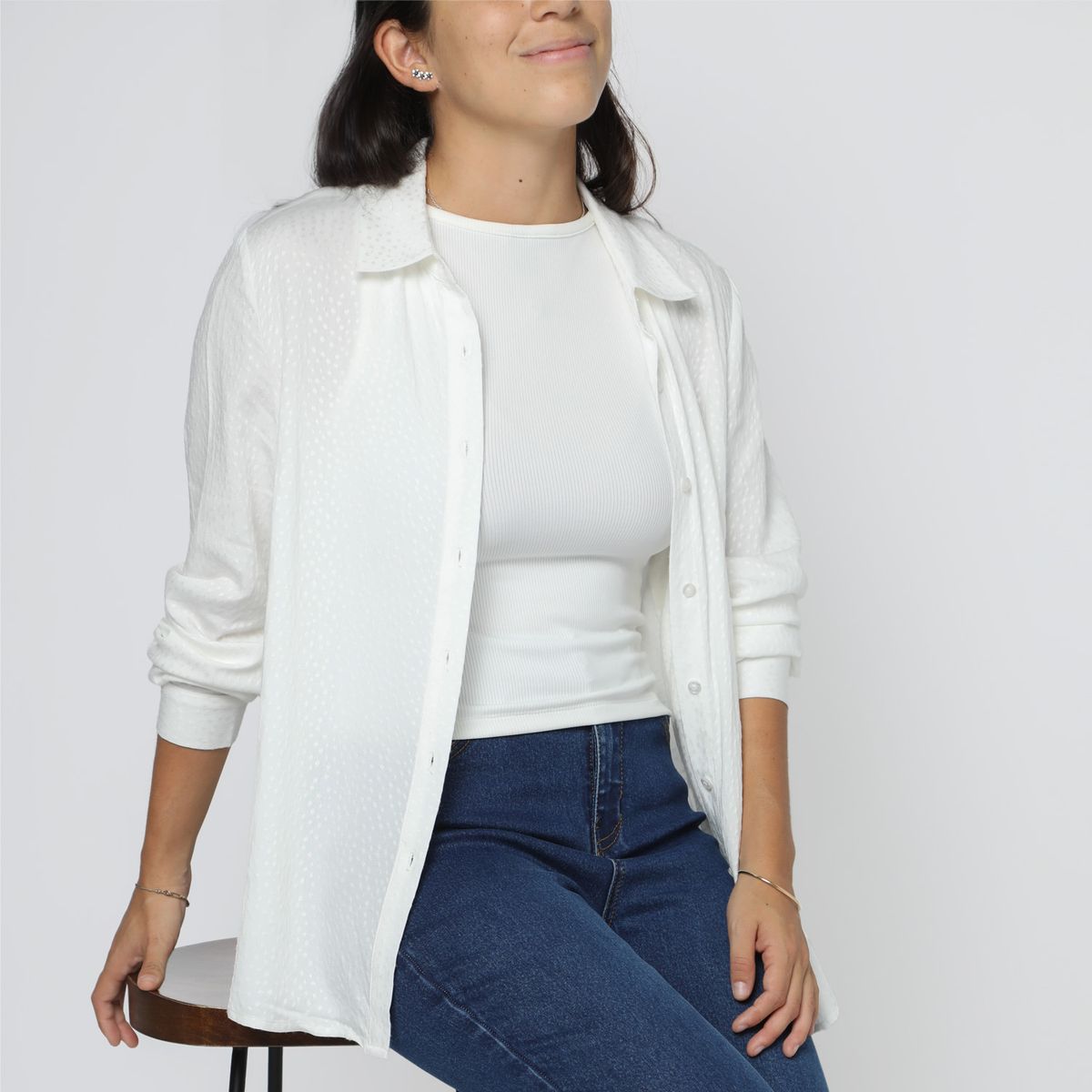 UNIVERSITY CLUB - Blusa Manga Larga Casual Mujer University Club