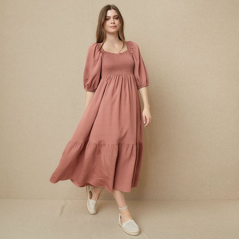 UNIVERSITY CLUB - Vestido Largo Casual Mujer University Club