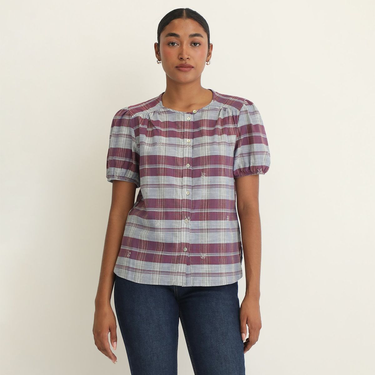 UNIVERSITY CLUB - Blusa Casual 100% Algodón Mujer University Club