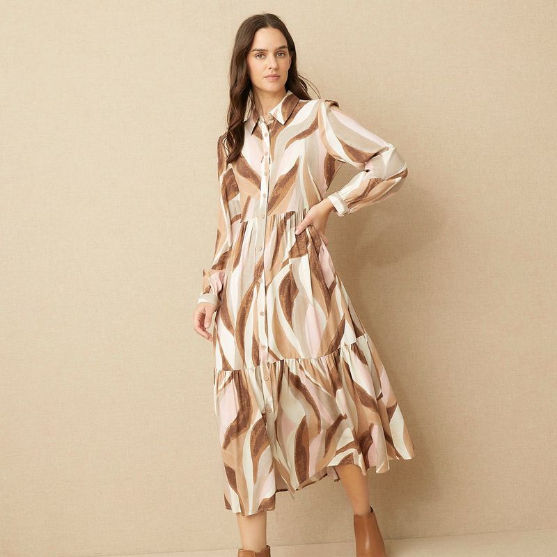 UNIVERSITY CLUB - Vestido Largo Casual Mujer University Club