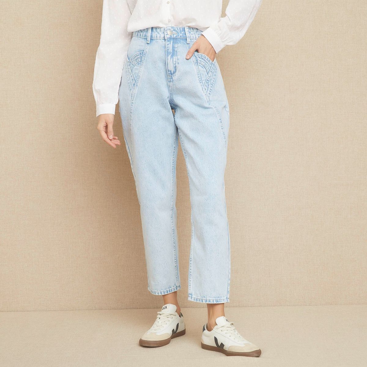 UNIVERSITY CLUB - Jean Straight Tiro Alto Mujer University Club