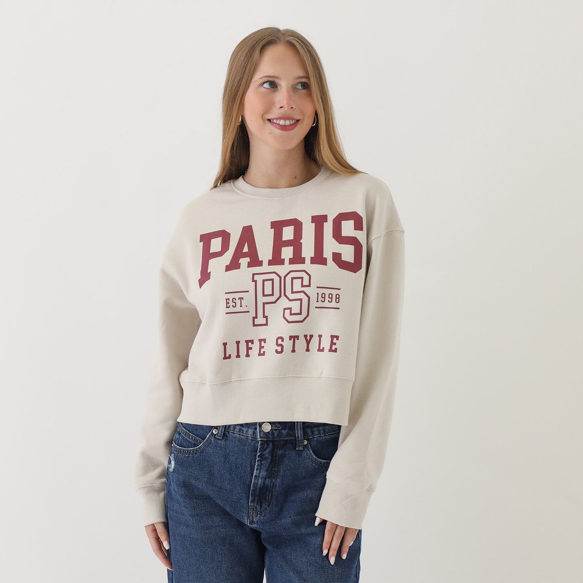 SYBILLA - Polera Casual Algodón Mujer Sybilla