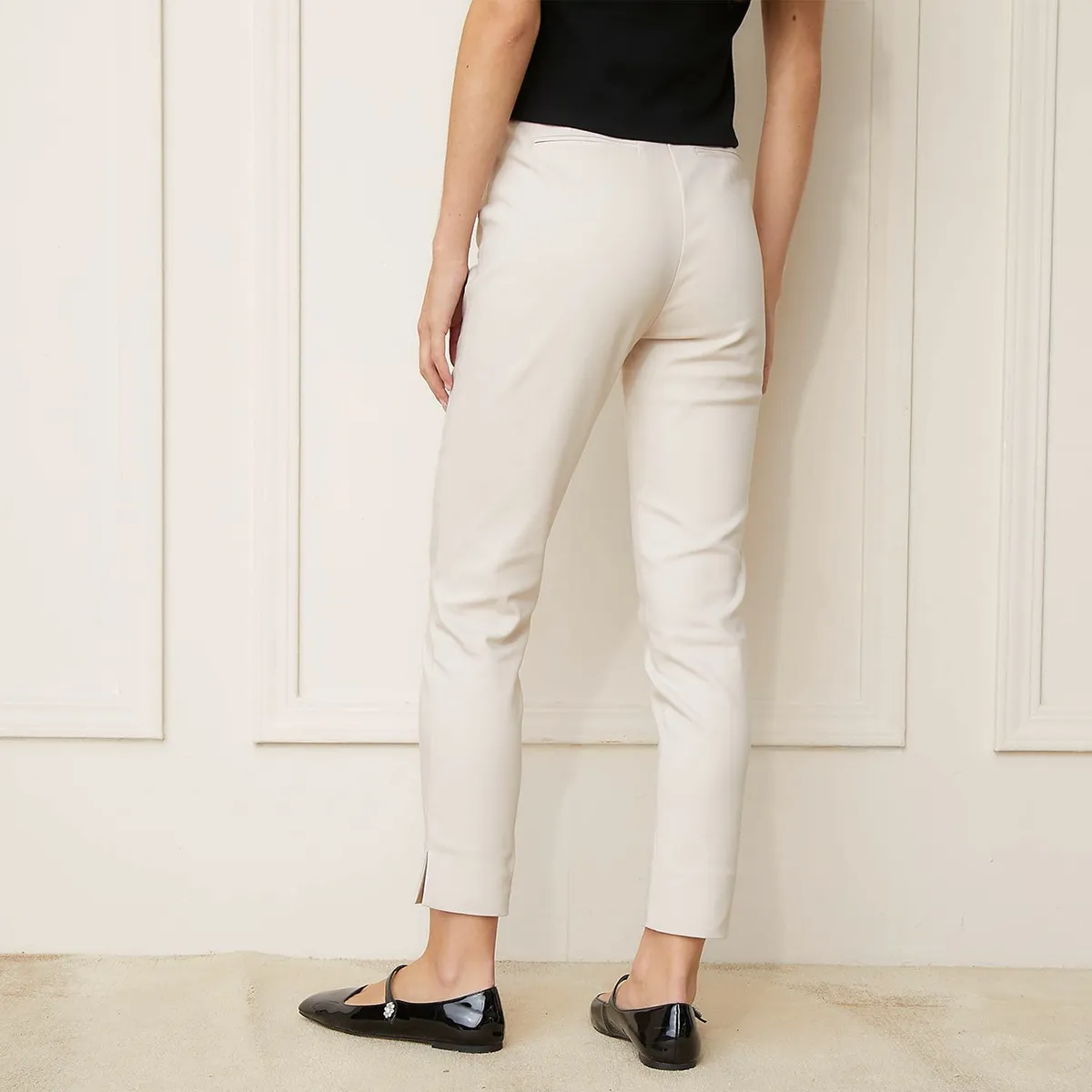 BASEMENT - Pantalon Straight Tiro Alto Mujer Basement