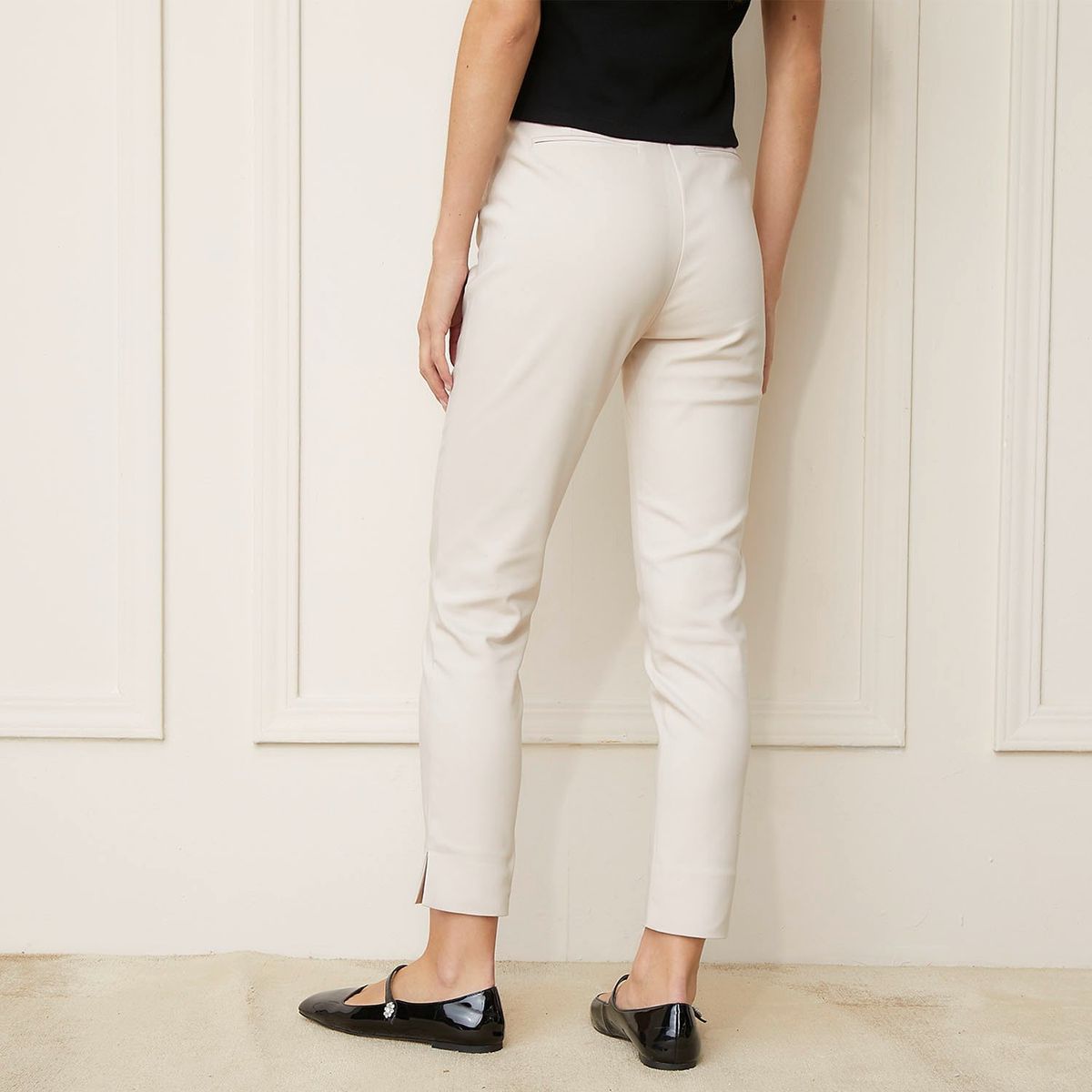 BASEMENT - Pantalon Straight Tiro Alto Mujer Basement