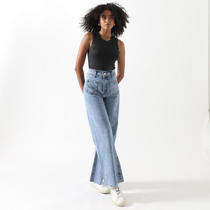 SYBILLA - Jean Casual Algodón Mujer Sybilla