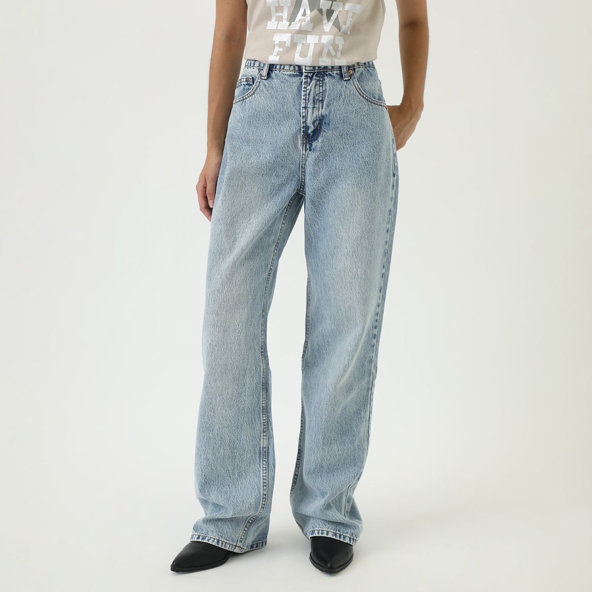 SYBILLA - Jean Straight Tiro Alto Mujer Sybilla