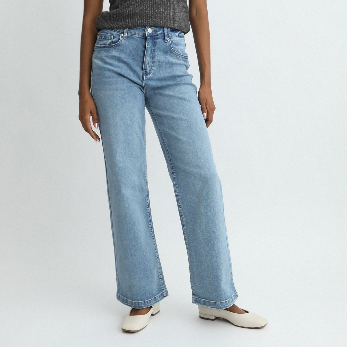 UNIVERSITY CLUB - Jean Wide Leg Tiro Alto Mujer University Club