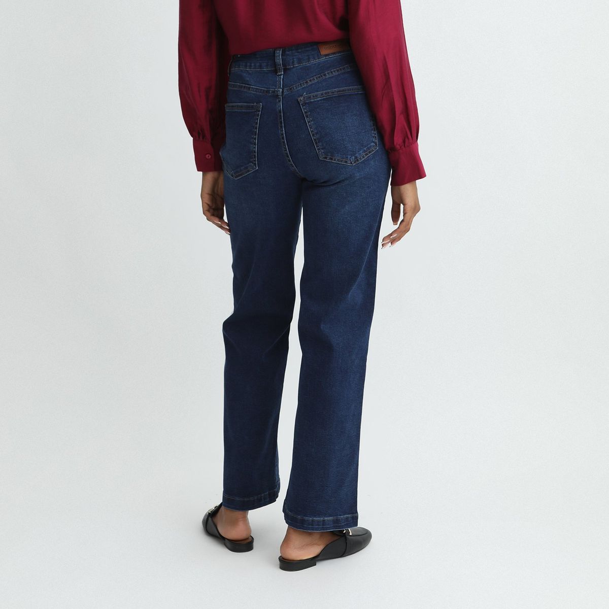 UNIVERSITY CLUB - Jean Wide Leg Tiro Alto Mujer University Club