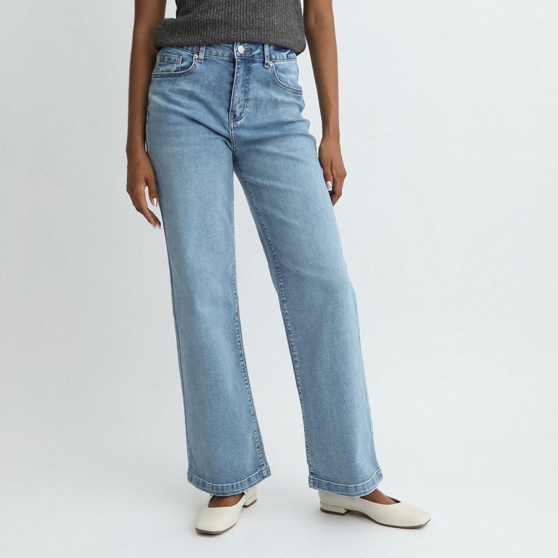 UNIVERSITY CLUB - Jean Wide Leg Tiro Alto Mujer University Club