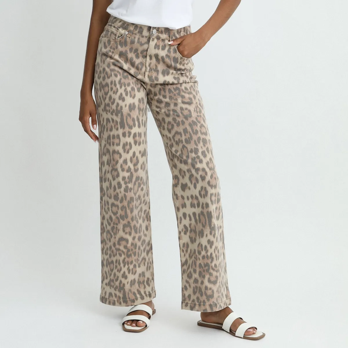 UNIVERSITY CLUB - Jean Wide Leg Tiro Alto Mujer University Club