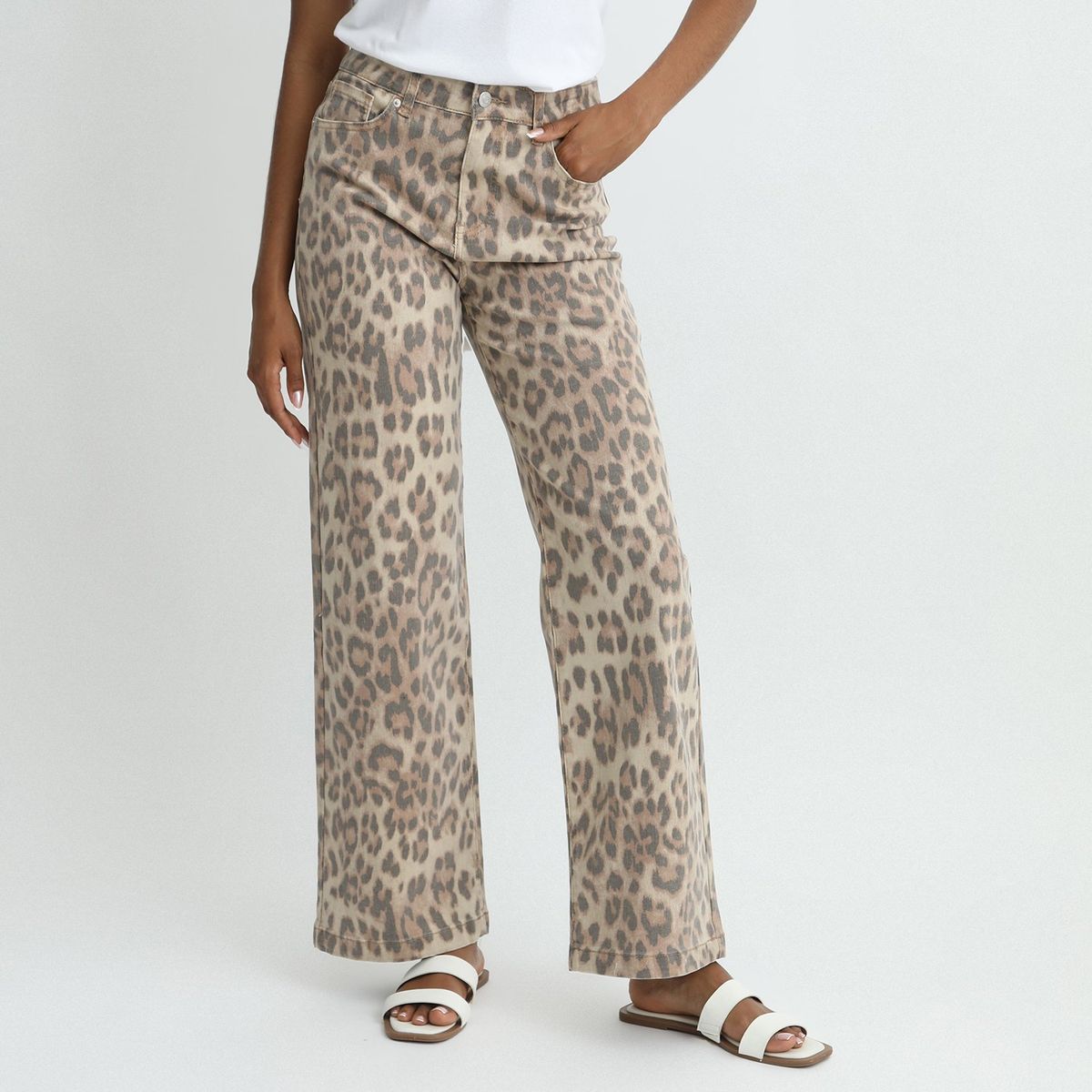 UNIVERSITY CLUB - Jean Wide Leg Tiro Alto Mujer University Club