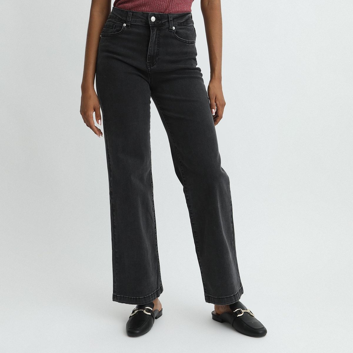 UNIVERSITY CLUB - Jean Wide Leg Tiro Alto Mujer University Club