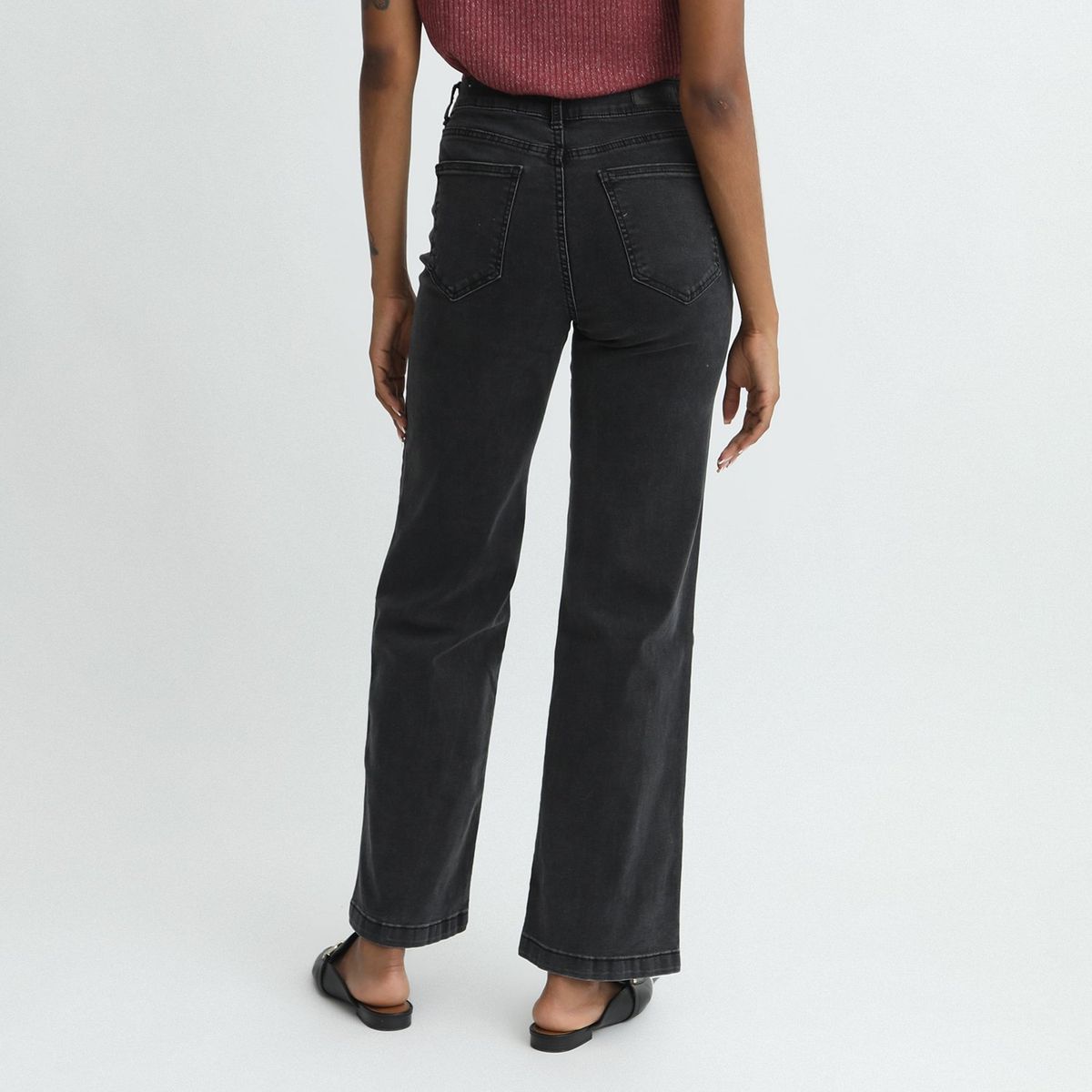 UNIVERSITY CLUB - Jean Wide Leg Tiro Alto Mujer University Club