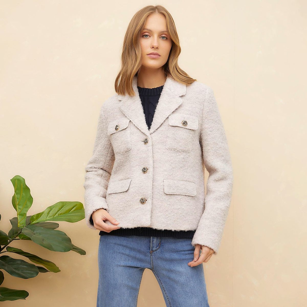 ELLE - Casaca Casual Mujer Elle