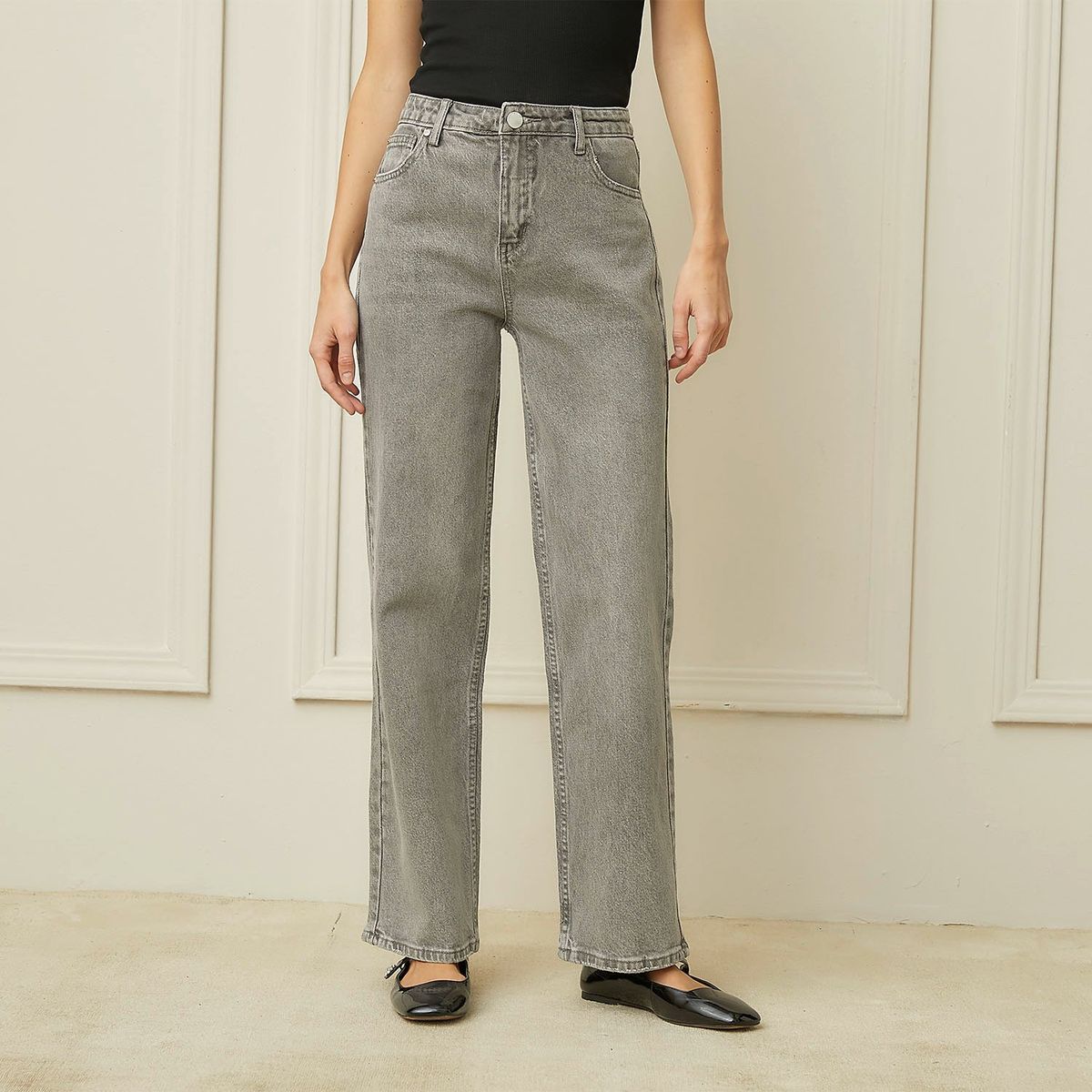 BASEMENT - Jean Straight Algodón Mujer Basement