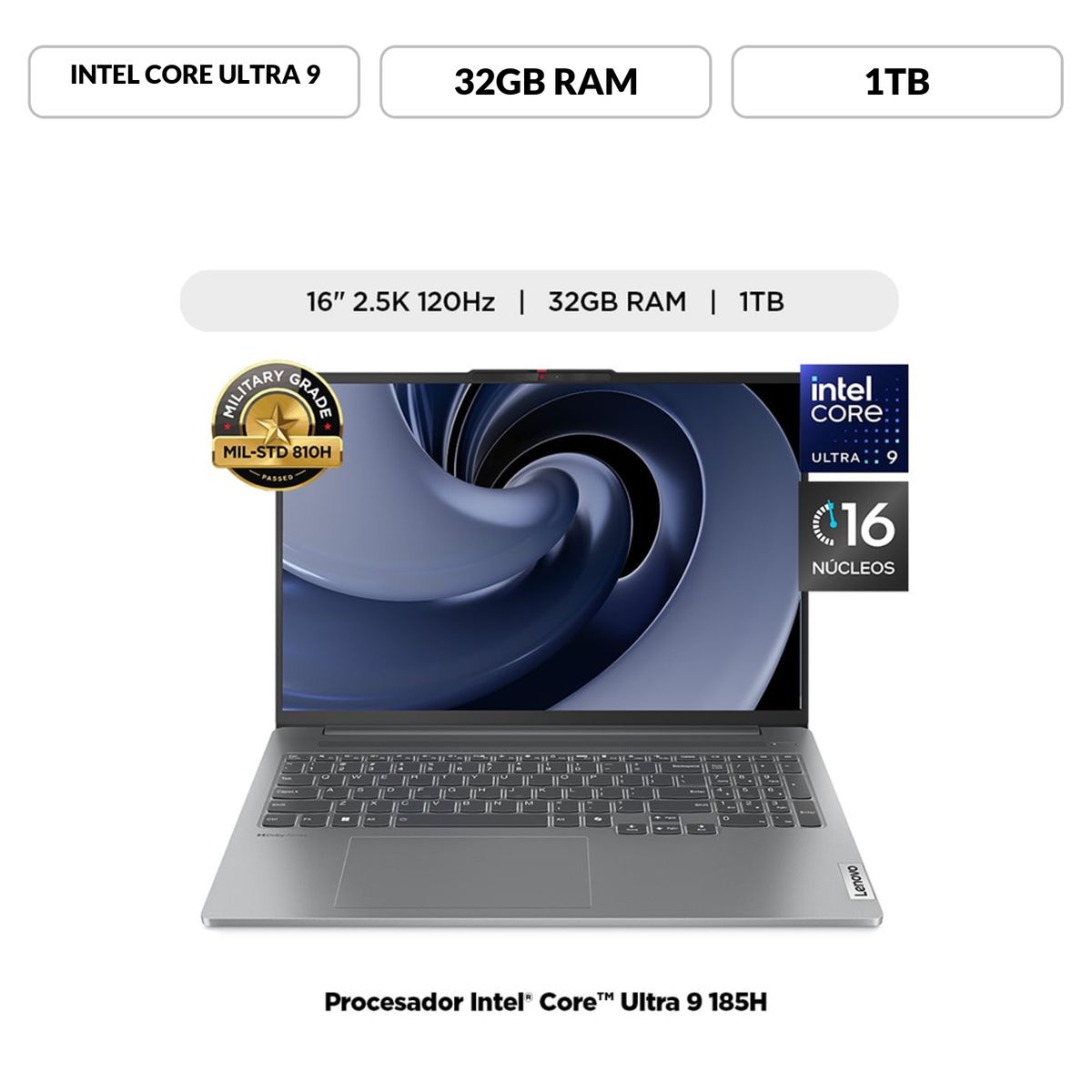 LENOVO - Laptop Intel Core Ultra 9 32GB 1TB SSD Ideapad Pro 5i 16"